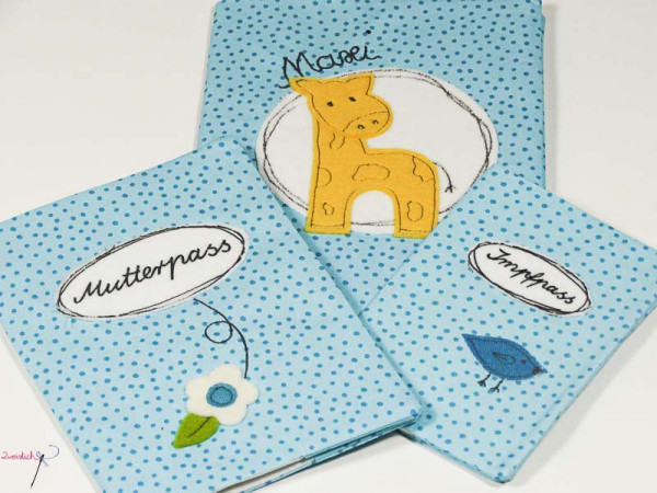 Bio-Set GIRAFFE: Untersuchungshefthülle, Mutterpasshülle &amp; Impfpasshülle